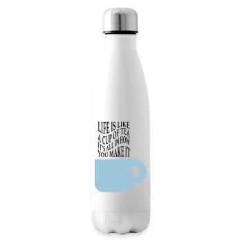 La vie comme le thé - Bouteille isotherme - blanc - Droite