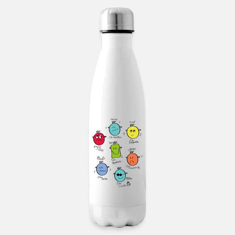 smileys - Bouteille isotherme - blanc