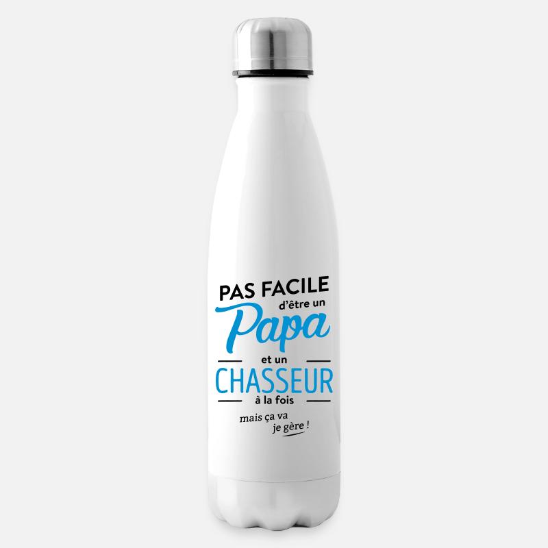 Papa chasseur - Bouteille isotherme - blanc