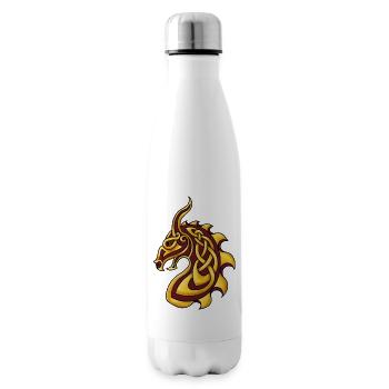 Celtic Dragon Red Gold - Insulated Water Bottle - white - Right