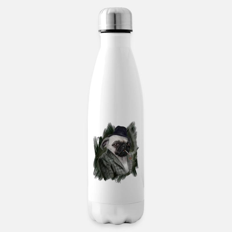 mops - Isolierflasche - Weiß