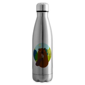 Bär mit Eis - Isolierflasche - Lightsilver - Rechts