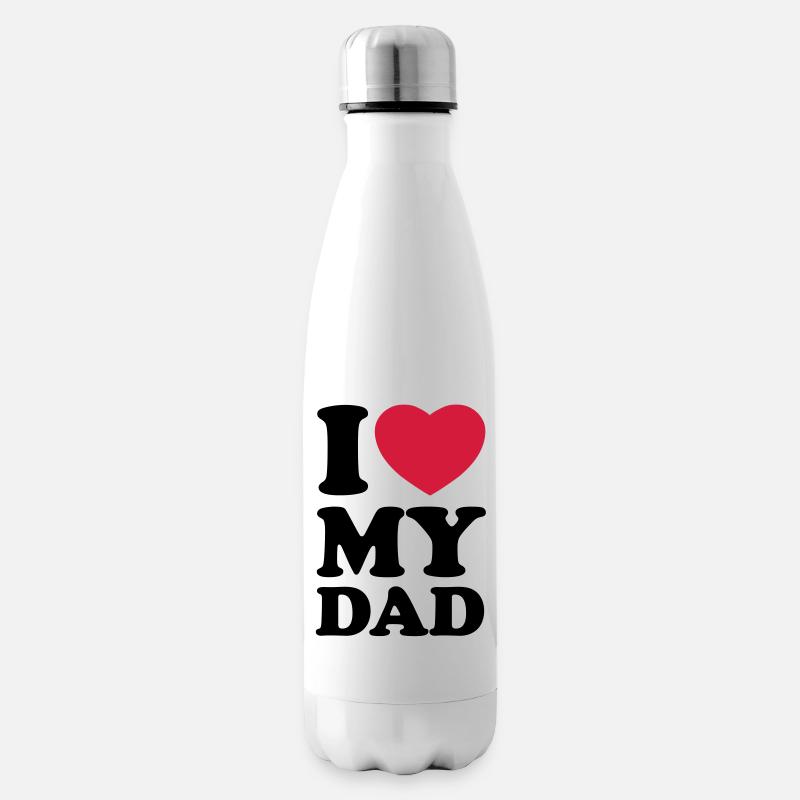 I love my dad - Insulated Water Bottle - white