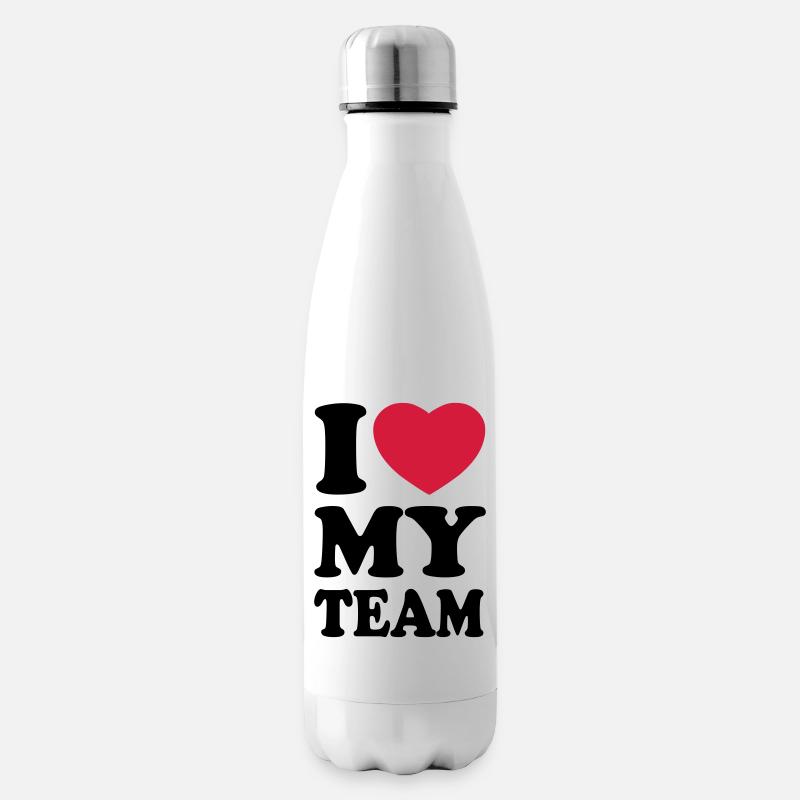 I love my team - J'aime mon équipe - Bouteille isotherme - blanc