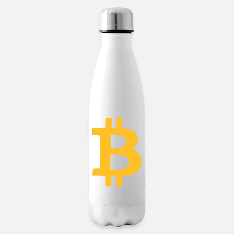 bitcoin - Insulated Water Bottle - white