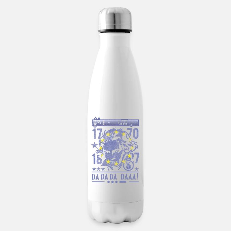 Beethoven Europa Design - Isolierflasche - Weiß