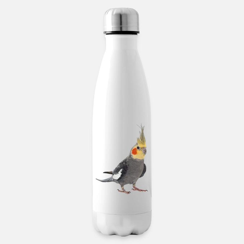 Nymphenkakadu - Isolierflasche - Weiß