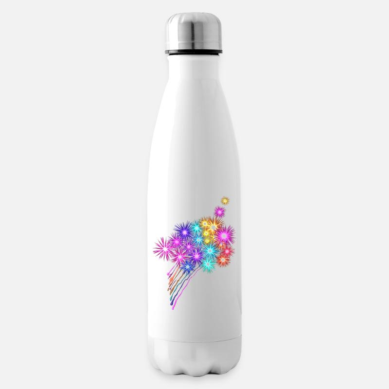 Feuerwerksfest - Isolierflasche - Weiß