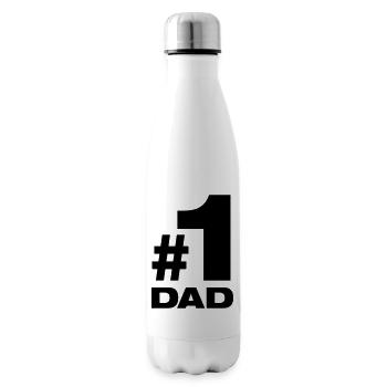 Number 1 Dad best dad dad daddy parents kids - Insulated Water Bottle - white - Right