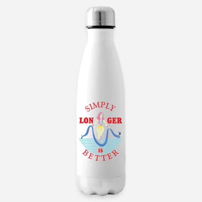 Simplement plus longtemps, c’est mieux. - Bouteille isotherme - blanc