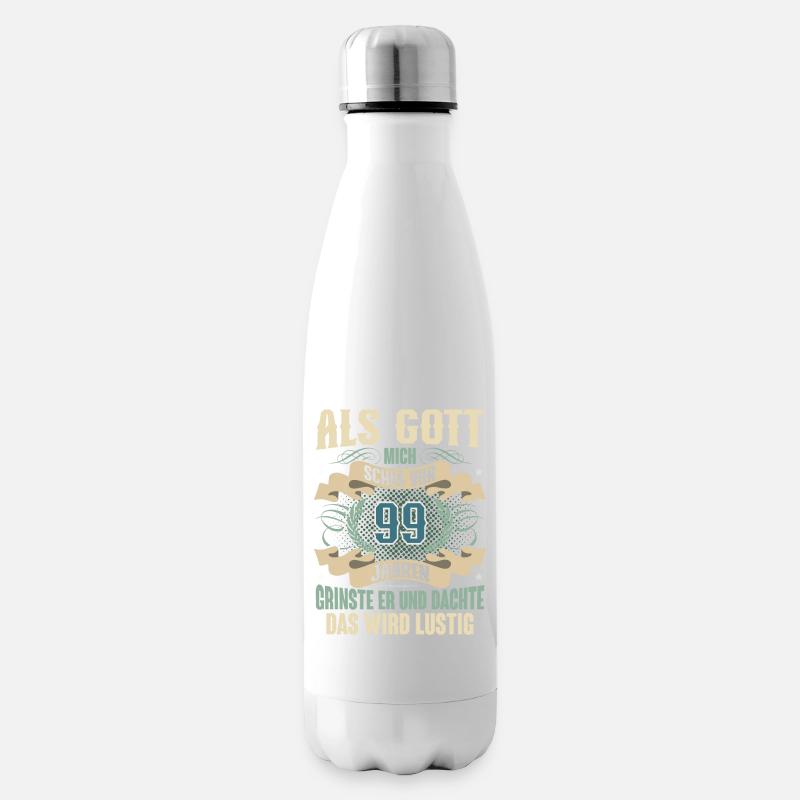 99. Geburtstag Als Gott Mich Schuf Vor - Isolierflasche - Weiß