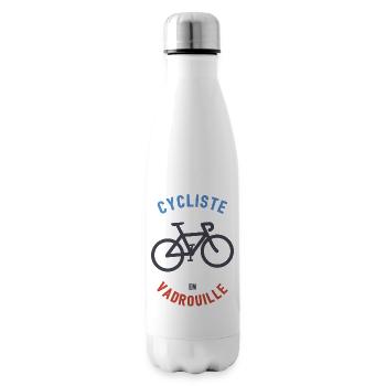 Cyclist in Mop - Insulated Water Bottle - white - Right