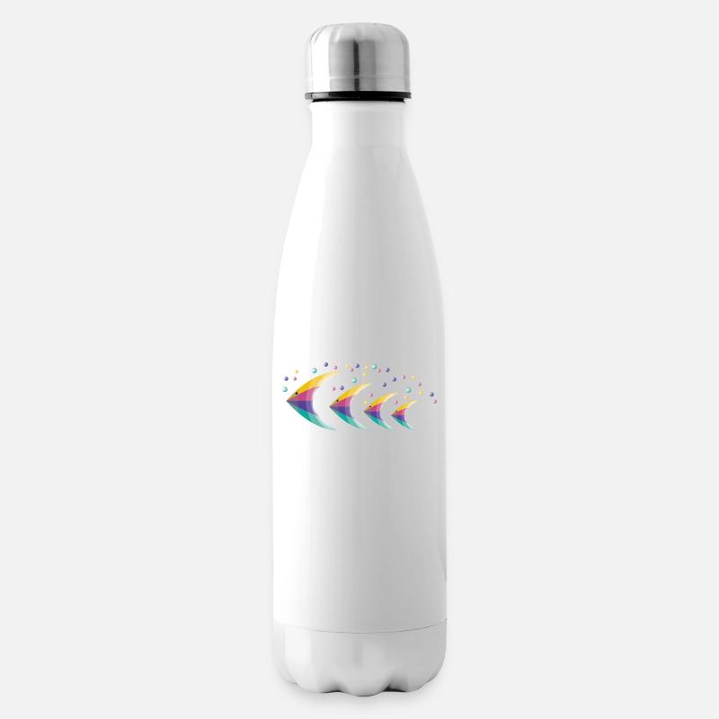 Die Regenbogenfischfamilie - Isolierflasche - Weiß