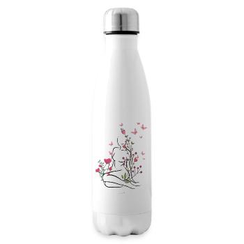 Skin-flowered - Insulated Water Bottle - white - Right