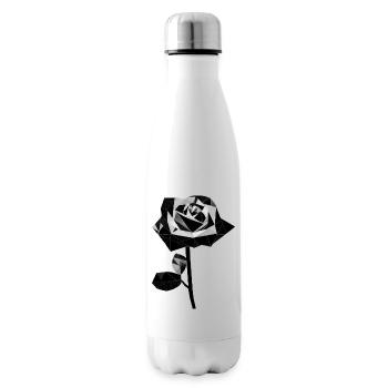 Polygone rose noire - Bouteille isotherme - blanc - Droite