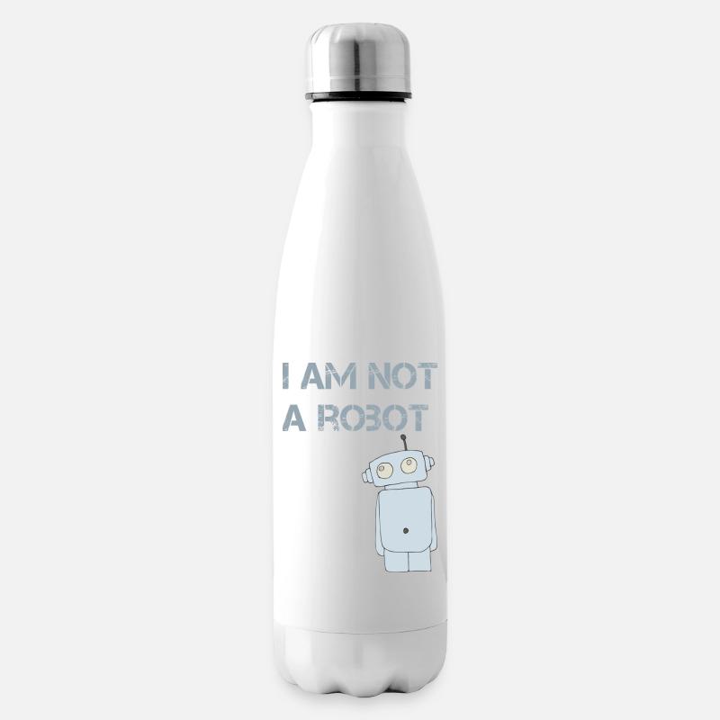 i am not a robot - Isolierflasche - Weiß