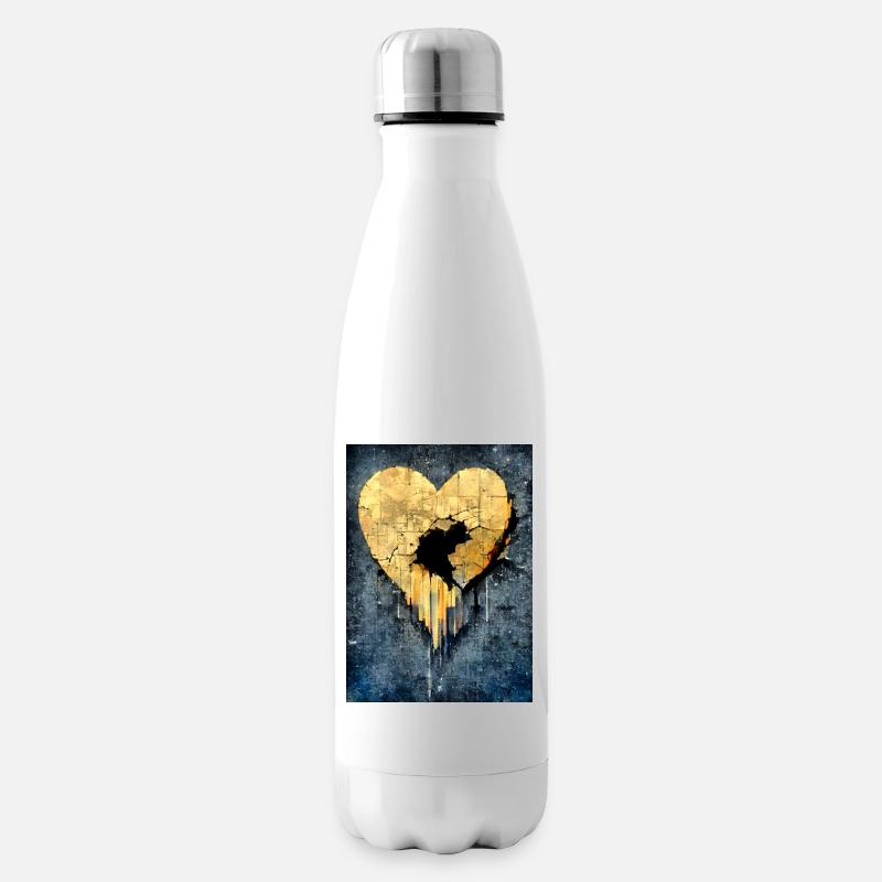Cœur brisé - Bouteille isotherme - blanc