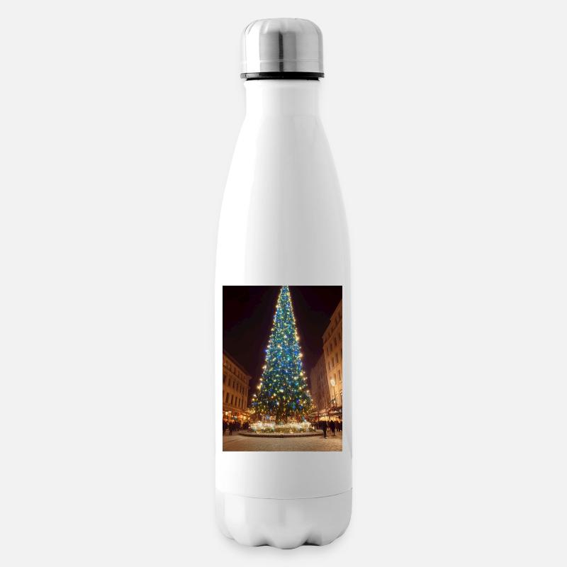 Grand arbre de Noël - Bouteille isotherme - blanc