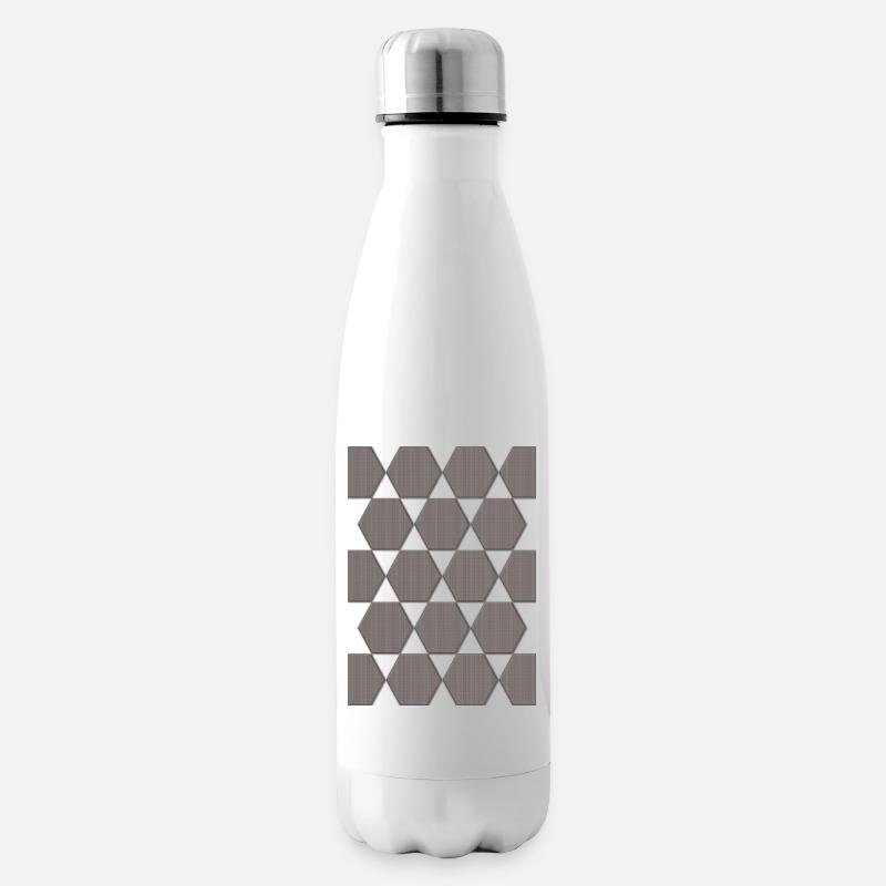 géométrie - Bouteille isotherme - blanc