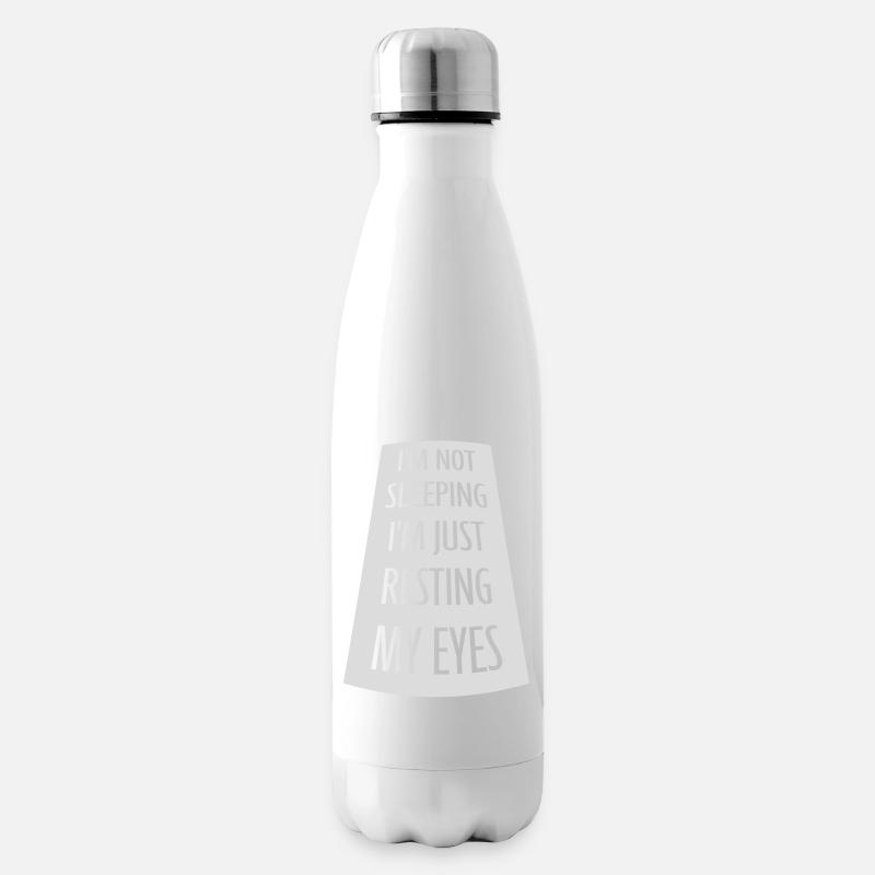 im not sleeping Zitat - Isolierflasche - Weiß