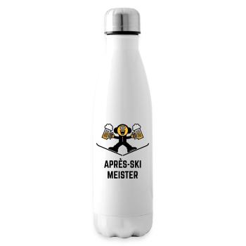 Après-Ski Meister (Bier / Karikatur / 3C) - Isolierflasche - Weiß - Rechts