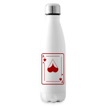 Spielkarte Ass - Isolierflasche - Weiß - Rechts