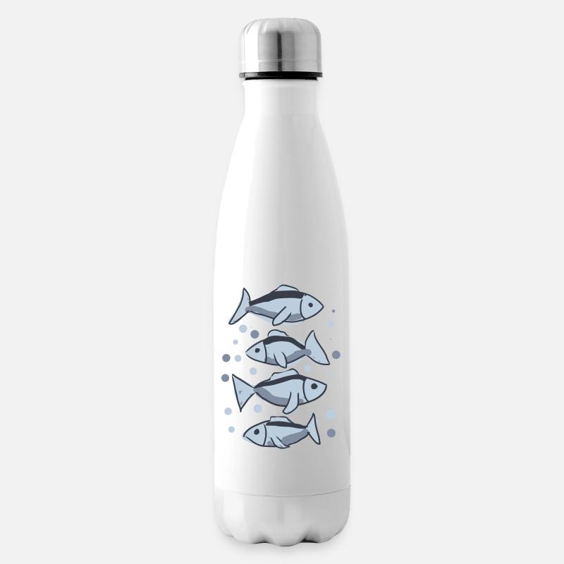 Fische - Isolierflasche - Weiß