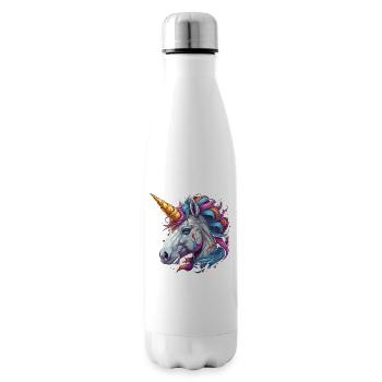 Unicorn Head - Insulated Water Bottle - white - Right