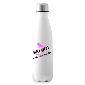 Fille de ski - Bouteille isotherme - blanc - Droite
