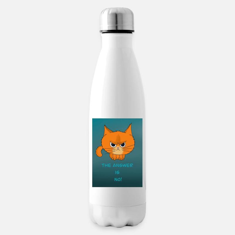 Die Antwort ist nein - Isolierflasche - Weiß
