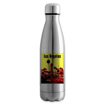 Los Angeles PopArt Straßenszene - Isolierflasche - Lightsilver - Rechts