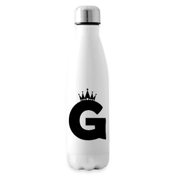 Couronne Lettre G - Bouteille isotherme - blanc - Droite