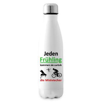 Jeden Frühling... Rennrad- Bike - Isolierflasche - Weiß - Rechts