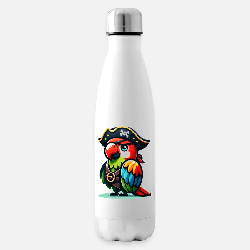 Polly la pirate : la crieuse de cape et d’épée - Bouteille isotherme - blanc