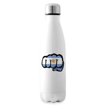Argentinien Flagge Faust - Isolierflasche - Weiß - Rechts