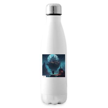 Paysage de rêve du royaume fantastique - Bouteille isotherme - blanc - Droite