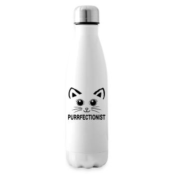 Cat face - Insulated Water Bottle - white - Right