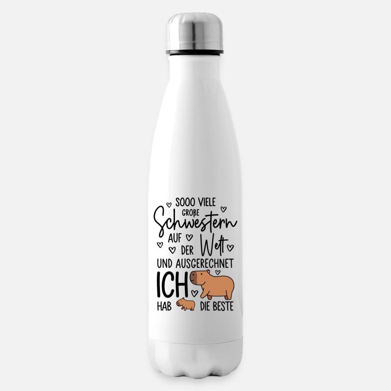 So viele Schwestern - Capybara - Große Schwester - Isolierflasche - Weiß