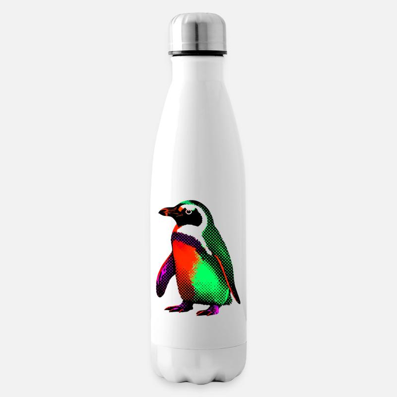Pinguin - Isolierflasche - Weiß