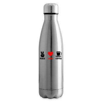 Frieden Liebe Kaffee - Isolierflasche - Lightsilver - Rechts