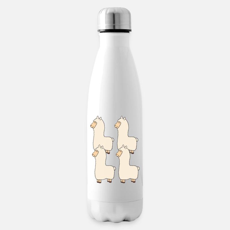 lama viererpack - Isolierflasche - Weiß