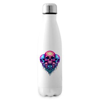 Psychedelischer Totenkopf - Isolierflasche - Weiß - Rechts