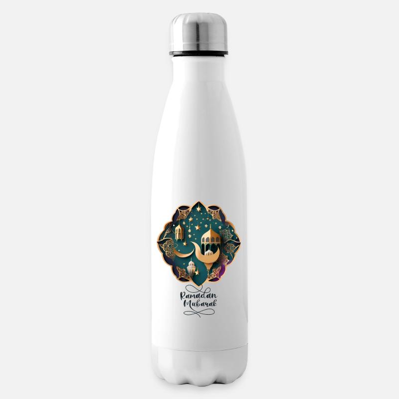 Ramadan Gift Eid Mubarak Islam Allah Muslim - Insulated Water Bottle - white