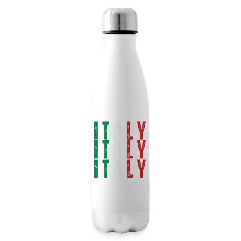 Drapeau de l’Italie, fierté italienne - Bouteille isotherme - blanc - Droite