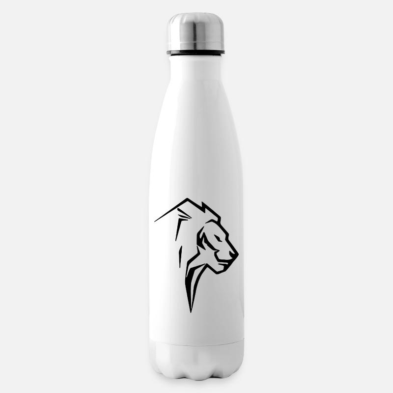 Löwe - Isolierflasche - Weiß