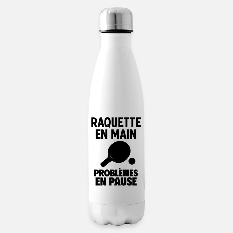 Raquette en main Ping Pong ping pong ping-pong - Bouteille isotherme - blanc