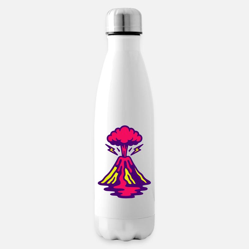 Vulkan Pop Art - Isolierflasche - Weiß