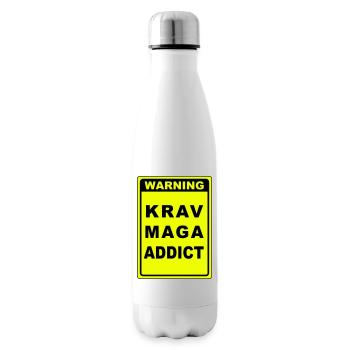 Warnung Krav Maga Süchtiger - Isolierflasche - Weiß - Rechts