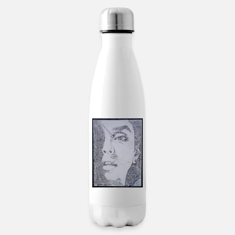 Portrait des lignes - Bouteille isotherme - blanc