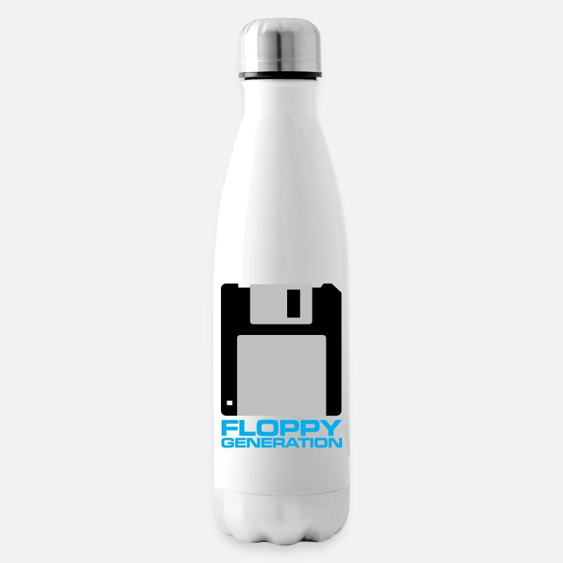 Disquette Génération 3.5 - Bouteille isotherme - blanc
